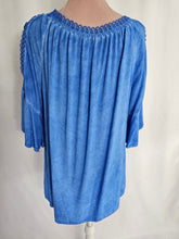 Load image into Gallery viewer, Cold Shoulder Royal Blue Top