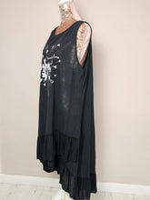 Load image into Gallery viewer, Black Frill You Are My Love Dress