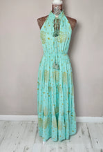 Load image into Gallery viewer, Adalina  Aqua Maxi Dress
