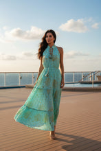 Load image into Gallery viewer, Adalina Aqua Maxi Dress