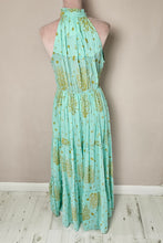 Load image into Gallery viewer, Adalina  Aqua Maxi Dress