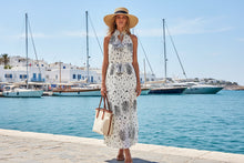 Load image into Gallery viewer, Bianca White And Black Maxi Dress