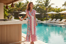 Load image into Gallery viewer, Poppy Multi Pinks Wrap Around Dress