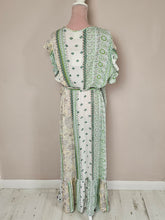 Load image into Gallery viewer, Esme Green Multi Colour Wrap Around Dress