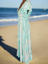 Load image into Gallery viewer, Marcella Aqua White Beige Maxi Dress