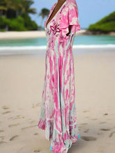 Load image into Gallery viewer, Giorgia Pink Aqua And White Maxi Dress