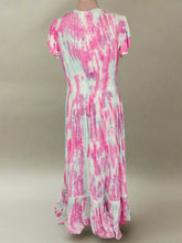 Load image into Gallery viewer, Giorgia Pink Aqua And White Maxi Dress
