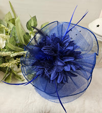 Load image into Gallery viewer, Royal Blue Fascinator