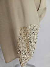 Load image into Gallery viewer, Beige Sweatshirt Dress