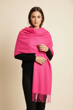 Load image into Gallery viewer, Hot Pink Soft Fringed Scarf