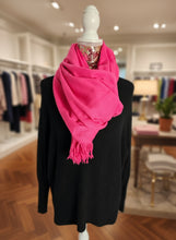 Load image into Gallery viewer, Hot Pink Soft Fringed Scarf