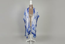 Load image into Gallery viewer, White and Royal Blue Kimono