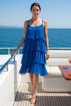 Load image into Gallery viewer, Royal Blue Silk Layered Dress