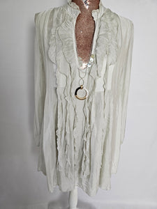 Sand Silk Mix Tassel Top