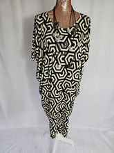 Load image into Gallery viewer, Aztec Print Black and Beige Dress
