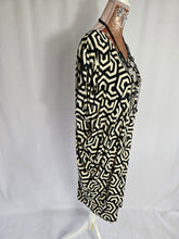 Load image into Gallery viewer, Aztec Print Black and Beige Dress
