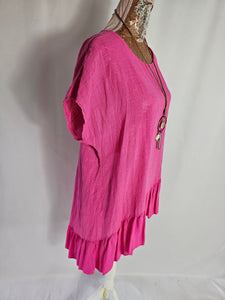 Fuchsia Frill Top