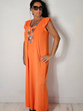 Load image into Gallery viewer, Orange Flare Jumpsuit
