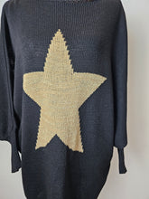 Load image into Gallery viewer, Black Gold Star Jumper
