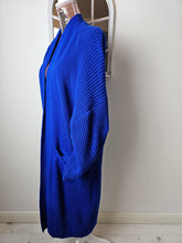 Load image into Gallery viewer, Royal Blue Chunky Knit Cardigan
