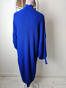 Royal Blue Chunky Knit Cardigan