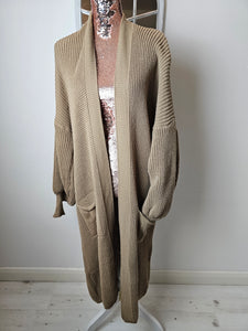 Caramel Chunky Knit Cardigan