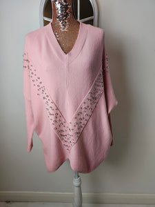 Blush Pink Soft Diamond Jumper