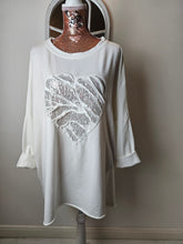 Load image into Gallery viewer, Cream Sequin Heart Top
