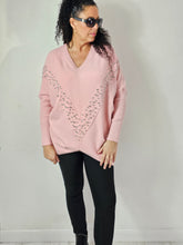 Load image into Gallery viewer, Blush Pink Soft Diamond Jumper
