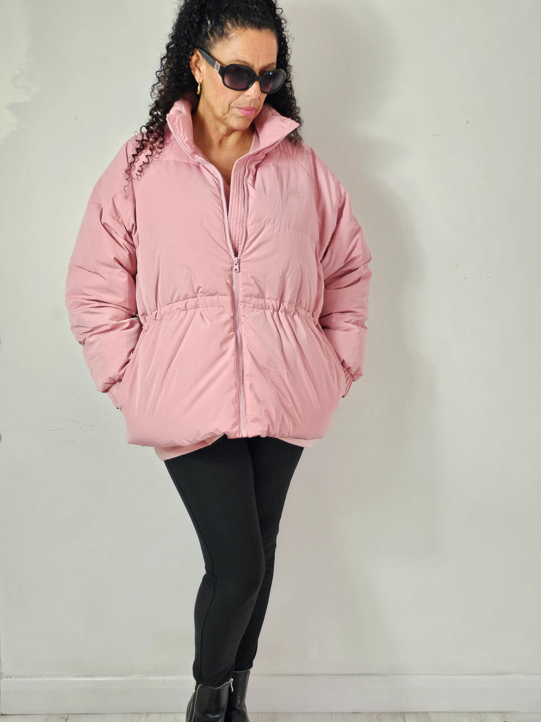 Pink Puffer Coat L