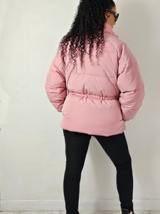 Pink Puffer Coat L