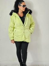 Load image into Gallery viewer, Lime Green And Black Coat
