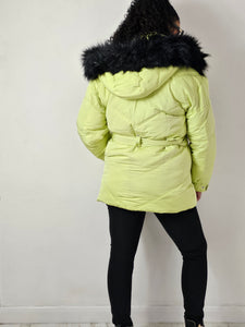 Lime Green And Black Coat