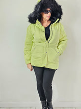 Load image into Gallery viewer, Lime Green And Black Coat
