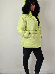 Lime Green And Black Coat