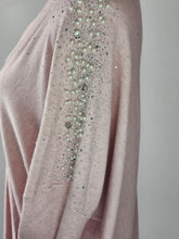 Load image into Gallery viewer, Soft Pink Pearl Sleeve Jumper Dress
