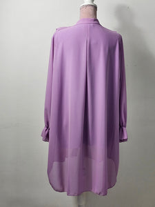 Lilac Front Frill Blouse