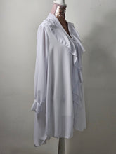 Load image into Gallery viewer, White Long Frill Front Blouse
