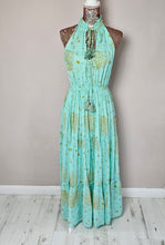 Load image into Gallery viewer, Adalina  Aqua Maxi Dress
