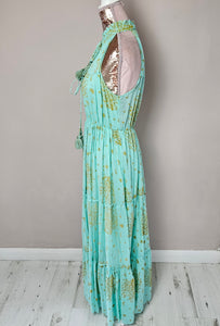 Adalina  Aqua Maxi Dress