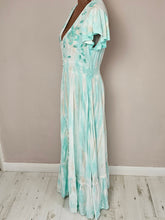 Load image into Gallery viewer, Marcella Aqua White Beige Maxi Dress
