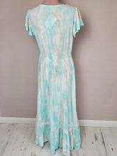 Load image into Gallery viewer, Marcella Aqua White Beige Maxi Dress
