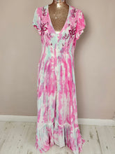 Load image into Gallery viewer, Giorgia Pink Aqua And White Maxi Dress
