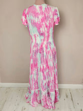 Load image into Gallery viewer, Giorgia Pink Aqua And White Maxi Dress
