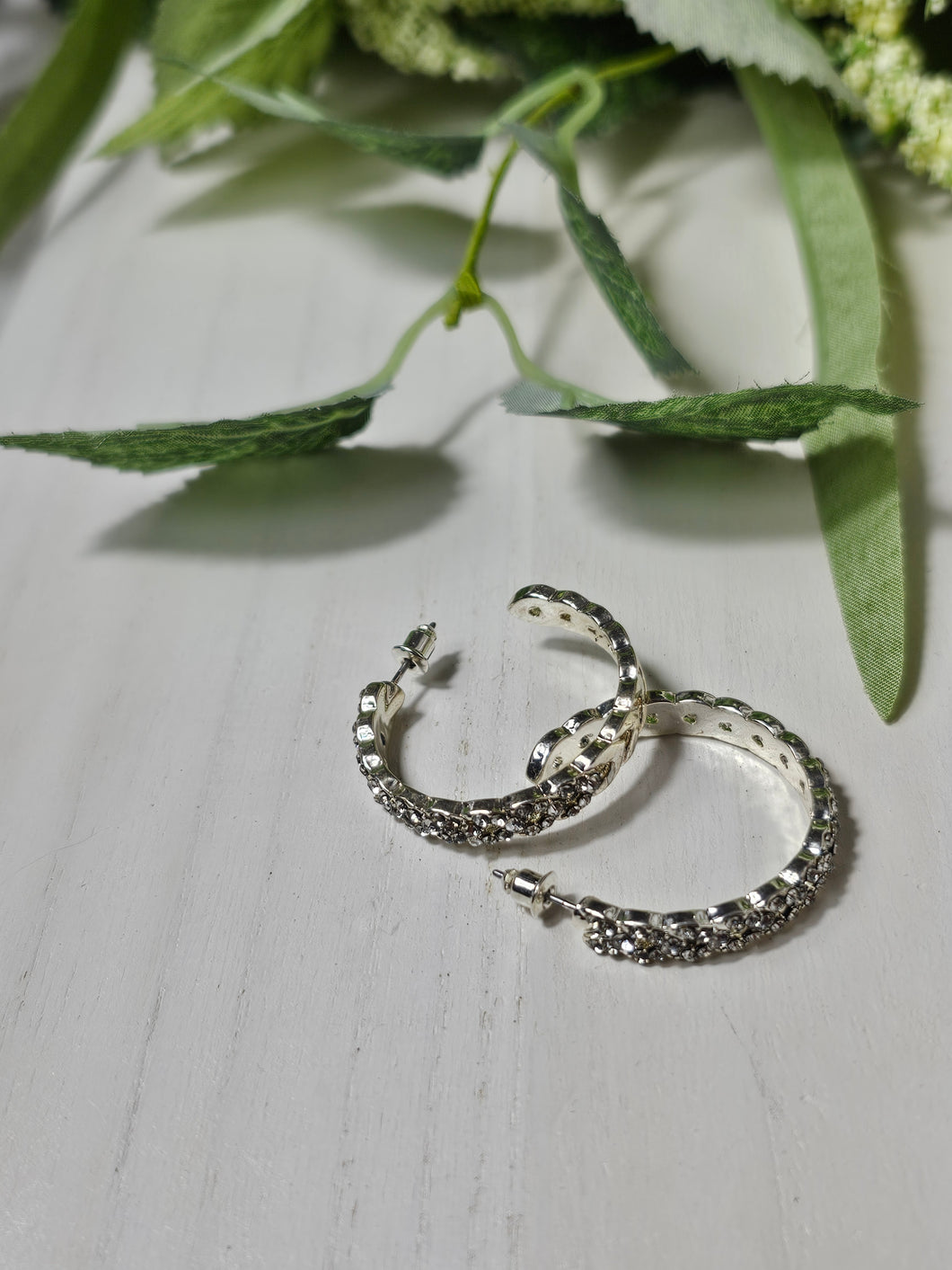 Hooped Diamante Earrings