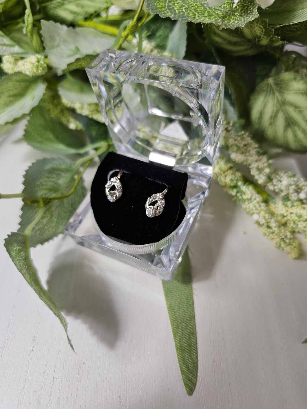 Costume Diamante Clip On Earrings