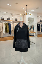 Load image into Gallery viewer, Black Zip  Hooded Sweatshirt
