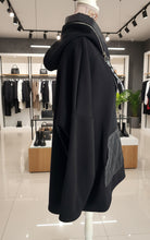 Load image into Gallery viewer, Black Zip  Hooded Sweatshirt
