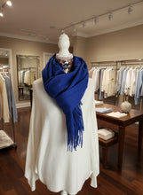 Load image into Gallery viewer, Royal Blue Soft Fringed Scarf
