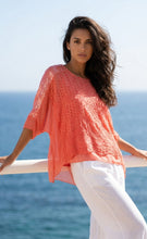 Load image into Gallery viewer, Coral Sequin Silk Top
